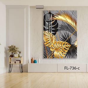 תמונה מודרנית לסלון מזכוכית של עלים