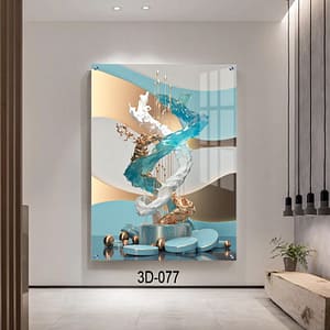 תמונת זכוכית ללובי בניין - 3D-077