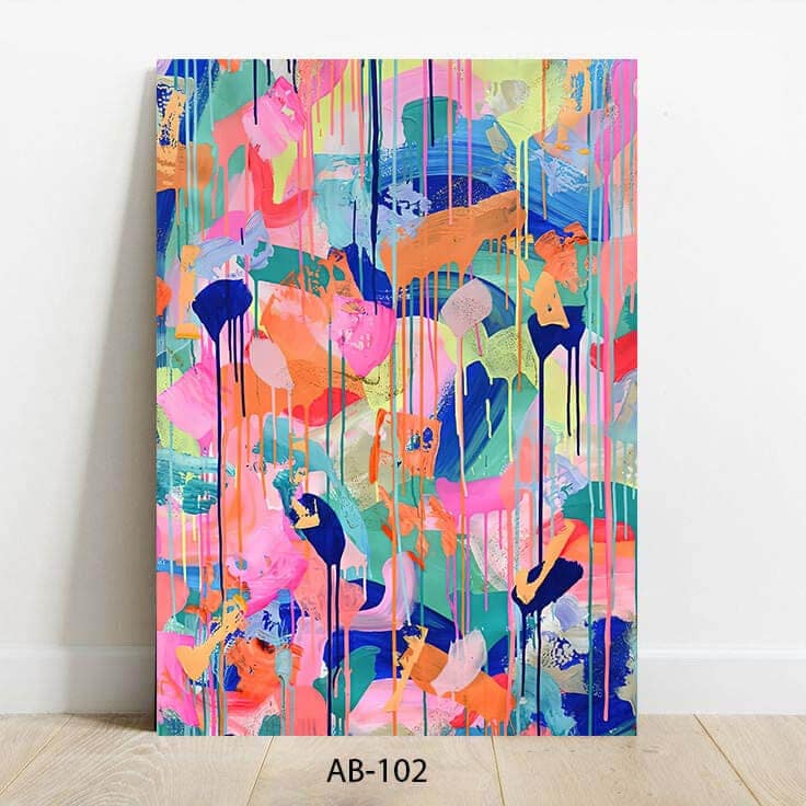 תמונת זכוכית לסלון צבעונית