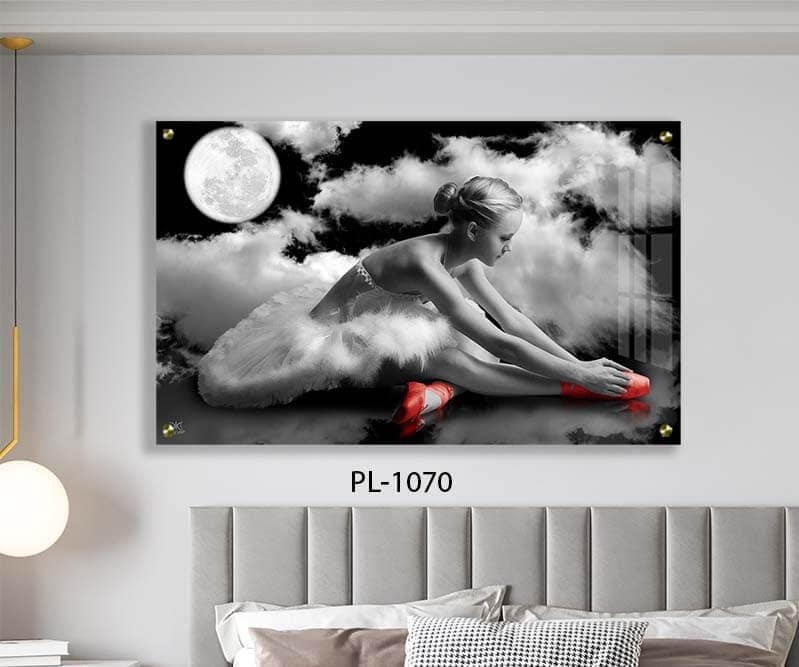 תמונה לחדר שינה מזכוכית של רקדנית בלט