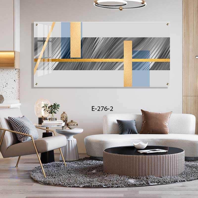 תמונת זכוכית גיאומטרית לסלון