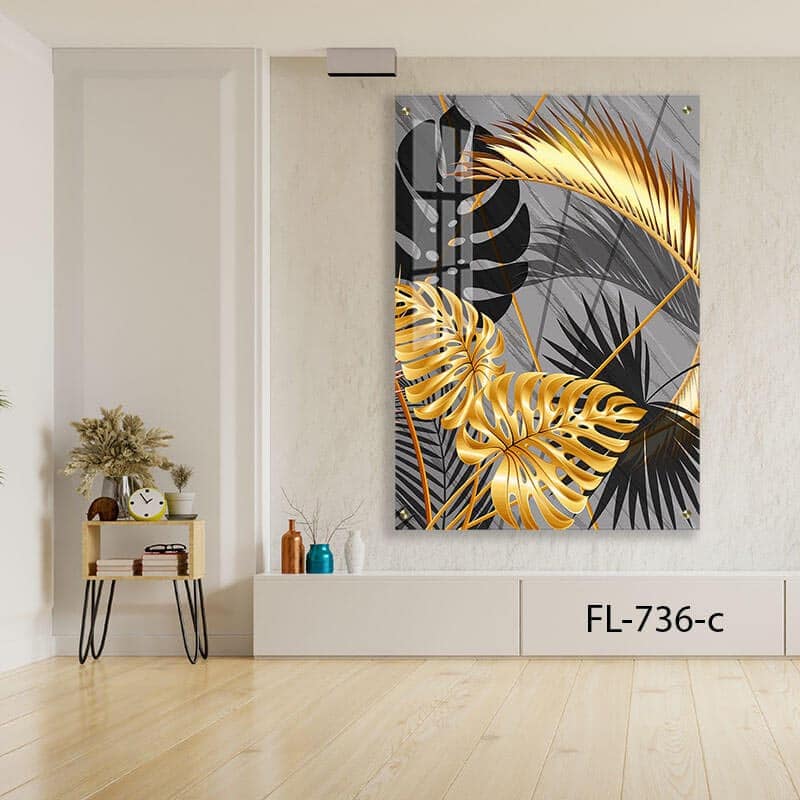 תמונה מודרנית לסלון מזכוכית של עלים